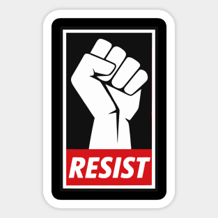 Resist Protest Fist Sticker
